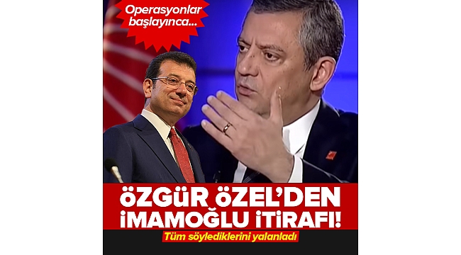 Özgür Özel'den şaşırtan İmamoğlu itirafı!